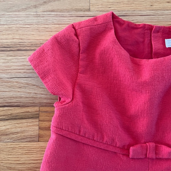 Zara red mini dress with a bow and short sleeves. Small girl size 9/10 - Picture 4 of 6